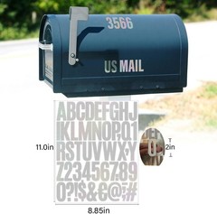 500 Pcs 10 Sheets Letter Stickers,Self Adhesive Waterproof 2 Inch Mailbox Num…