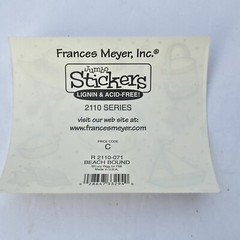 Vintage Sticker Sheet Frances Meyer PARTIAL ROLL 19 SHEETS Beach Bound 4.25×5