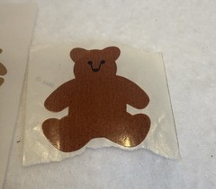 Mrs. Grossman’s LOT of 10 Vtg 1979 Teddy Bear Stickers!! 9 Small Bears, 1 Large