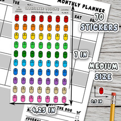Computer Mouse Stickers, Mini Icon Reminder Planner stickers, Journals, books
