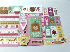#K125- BAKE ME HAPPY MADE WITH LOVE DOODLEBUG SCRAPBOOK CARD KIT 20pcs A2 A6