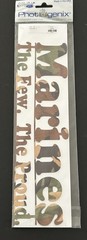 Scrapbook 101 Photogenix MARINES THE FEW THE PROUD Laser Cut 10 3/4” Title
