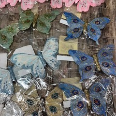 Lot of 31 – Butterfly Clips Craft Embellishments Scrapbook Wreaths