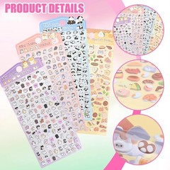 500+ Mini Puffy Stickers 4 Sheets Kawaii