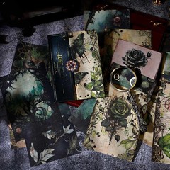 80 Sheets Gothic Scrapbook Paper, Vintage Junk Journal Supplies for Scrapbooking