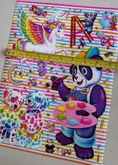 Lisa Frank Large Stickers Unicorns Painting Panda Rainbow One Sheet Rare 13X9