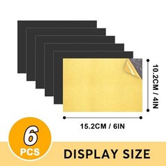 Towjug 6 Pack Magnetic Sheets 4×6 Adhesive Backing for Photos Refrigerator Magne