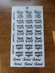 Happy Planner pizza night movie night chores stickers MAMBI 269094
