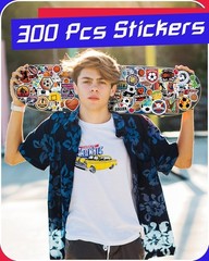 300 Assorted Sport Stickers: Waterproof Vinyl for Kids’ Water Bottles