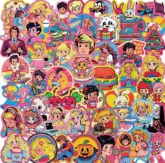Set of 50 Kawaii Anime Retro Vinyl Waterproof Stickers Waterbottle Laptop