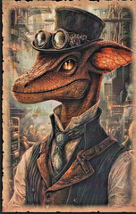 Animals Dressed in Steampunk Gear – Animal Prints, 20pcs 8.5″x 5.5″