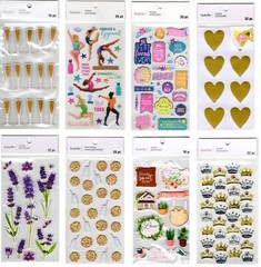 Scrapbook Stickers, 3D, Variety – Recollections – CHOOSE from 149 sticker packs