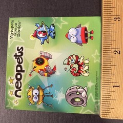 Vintage NEOPETS Burger King Sticker Sheet Scrapbook Planner Craft Stickers