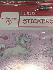 Vintage Hallmark Beautiful Horses Pony Stickers 4 Sheets NIP NOS