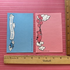 Vintage 90s Highlights 1993 Note Stationary Paper Sheets Balloon Pig & Plane