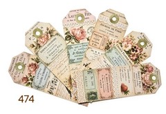 Vintage inspired collage strips for paper crafts