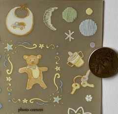 BABY BOY IMAGES Rub-On(4”x 12”)Flair•Paisley•Blue•Flowers •Stitches•Card Making•