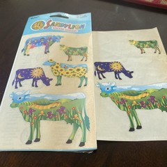 Sealed Vintage Sandylion Mylar Cows on Parade Sticker Pack – 2 sheets Extra