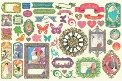 Graphic 45 Fashion Forward Collection Die Cuts Month Celebration Accents Tags