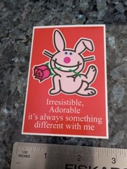 Happy Bunny Sticker Jim Benton Cute Funny Humor Vending Machine Sticker