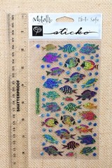 Sticko Metallic FUNKY FISH SP-MT-44 Sparkle Glitter Stickers