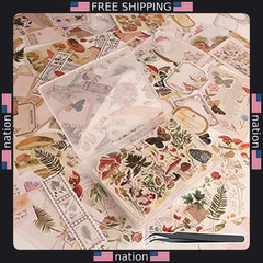 200pcs Vintage Scrapbook Stickers – Aesthetic Ephemera for Journals & Planners