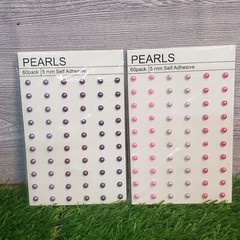 Lot of 2,196 ADHESIVE PEARL STICKERS – 17 Packages – Various Brands