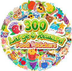 300PCS Large Scratch and Sniff Stickers, Scented Smelly Stickers for Kids, Bigge