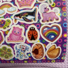 Vintage Lisa Frank Rainbow Sugar Cookie Poodle Penguin Panda Butterfly Sticker