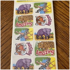 1998 Trend Awesome Animals Stickers T-47112 NOS Applause 2 Sheets MN Seal