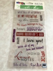 STICKO EK SUCCESS STICKERS PHRASE CAFE LOVE NOTES VALENTINE’S DAY LOVE HEART 17P