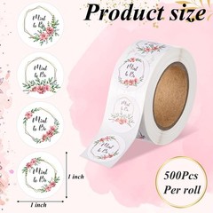 Colarr 500 Pieces Mint to Be Label Stickers Wedding Party Favors Labels White