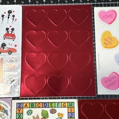 Vintage Sticker Lot Valentines Easter 6 Sheets AGC, Gibson, Hallmark, etc