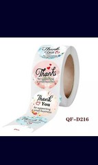 1000pcs. 2 Rolls 1inch 6 Designs «Thank you for supporting my small business»