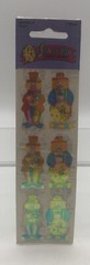 SandyLion Mother Of Pearl Clowns Sealed Vintage Stickers RARE