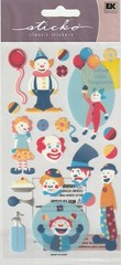 Sticko Classic Stickers Birthday CLOWNS theme 21 pieces 68671 FAST FREE ship!