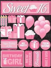 Reminisce Signature Series 3-Dimensional Sticker, Sweet 16