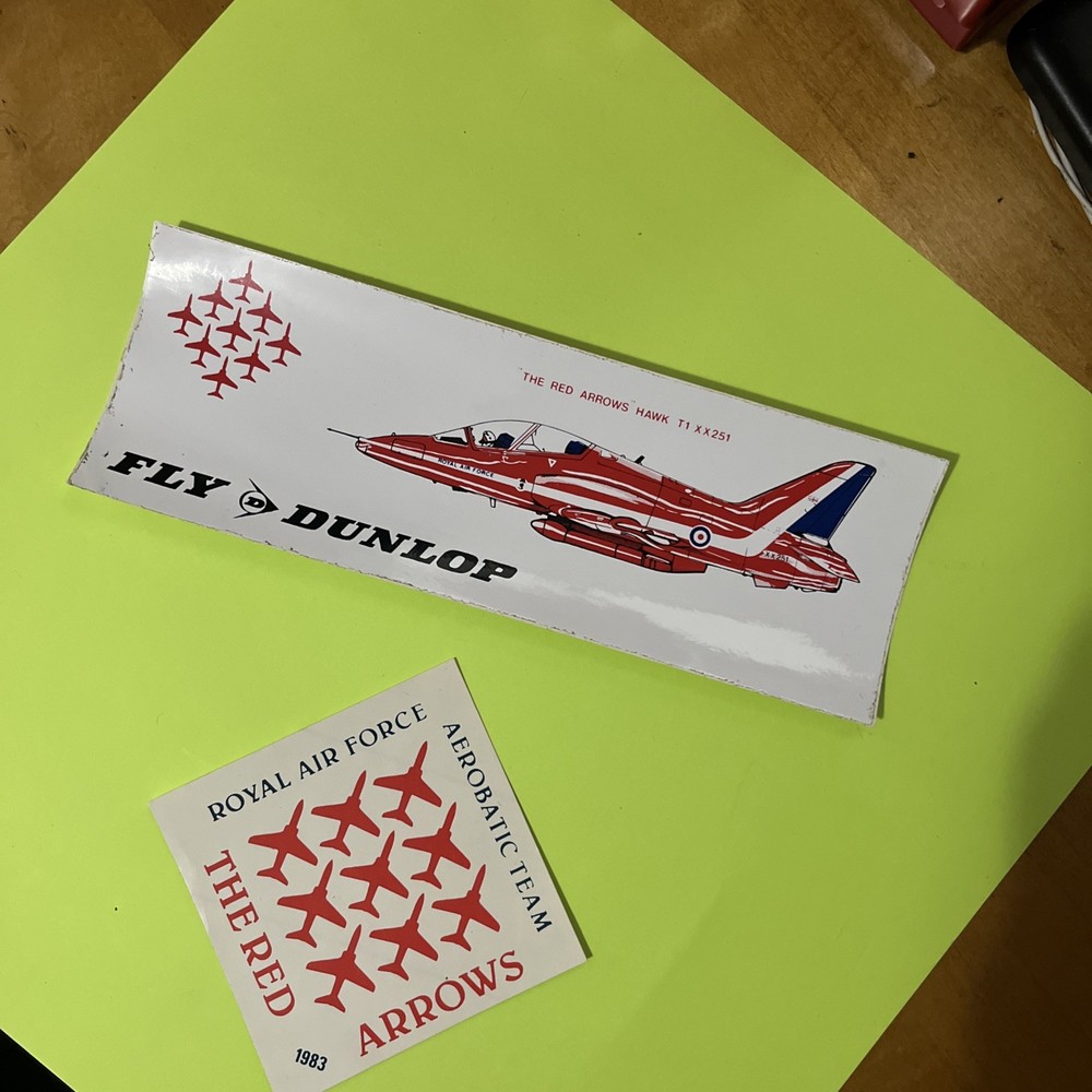 RARE Vintage Red Arrows Hawk T1 XX251 RAF Stickers British Aerospace Unused!