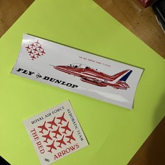 RARE Vintage Red Arrows Hawk T1 XX251 RAF Stickers British Aerospace Unused!