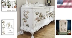 Chic Floral Rub on Transfer – DIY Furniture Makeover