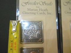 Fossler Seals Silver Hearts For Gift Wrap Tags Place Cards Envelopes 2 Packs