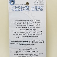 Li’l Davis Designs Black Custom Caps 3d Scrapbook cards frames tags LTT-3015