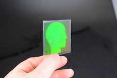VTG Polaroid 3-D 90’s Hologram Sticker – TOO MUCH 2 THINK ABOUT ~ 1.75 X 1.75″