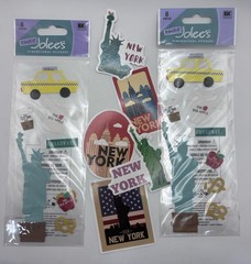 2-Jolees Dimensional Stickers New York City + Bonus Stickers N.Y. New