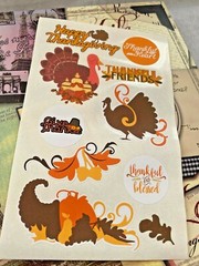 Scrapbooking Embellishment Thanksgiving Autumn Fall Leaves Harvest Stickers