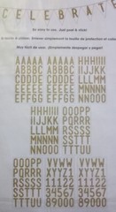 MAMBI Gold Glitter Uppercase 2.5 in. x 1.5 in. Alphabet Stickers