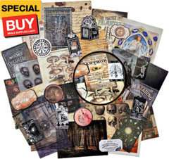 Dark Academia Junk Journal Supplies, Vintage Skull Decoupage Paper for Scrapbook
