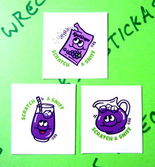 Grape Drink Everything Smells Sticker Lot Of 3