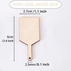 30 Pcs Mini Wooden Cutting Board with Handle,Unfinished Wood Blank Cutting Bo…