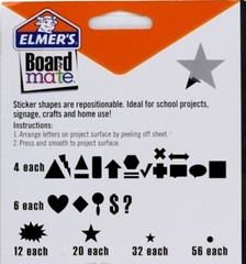 ELMER’S Board Mate Repositionable Assorted Sticker Shapes – 210 pcs